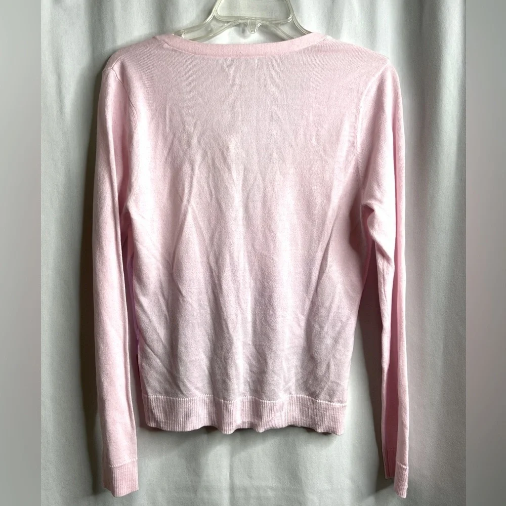 NEW YORK & COMPANY ARGYLE CARDIGAN SWEATER - Picture 3 of 6